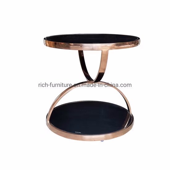Móveis para casa Sala de estar Restaurante Mesa de centro Metal dourado Mobília moderna Sofá Mesa lateral de canto